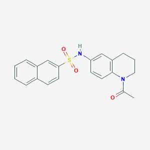 molecular formula C21H20N2O3S B2360334 N-(1-Acetyl-1,2,3,4-tetrahydrochinolin-6-yl)naphthalin-2-sulfonamid CAS No. 941900-19-2