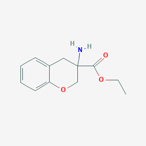 molecular formula C12H15NO3 B2360339 Ethyl 3-amino-2,4-dihydrochromene-3-carboxylate CAS No. 1877496-42-8