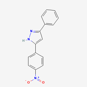 molecular formula C15H11N3O2 B2360340 3-(4-nitrophenyl)-5-phenyl-1H-pyrazole CAS No. 63532-66-1