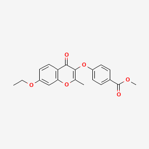 molecular formula C20H18O6 B2360341 methyl 4-((7-ethoxy-2-methyl-4-oxo-4H-chromen-3-yl)oxy)benzoate CAS No. 846592-26-5