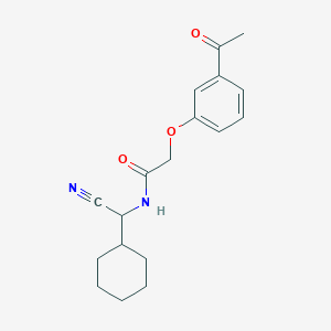 molecular formula C18H22N2O3 B2360342 2-(3-acetylphenoxy)-N-[cyano(cyclohexyl)methyl]acetamide CAS No. 1376287-02-3