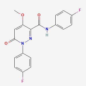 molecular formula C18H13F2N3O3 B2360343 N,1-bis(4-fluorophenyl)-4-methoxy-6-oxopyridazine-3-carboxamide CAS No. 942005-28-9