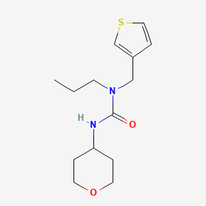 molecular formula C14H22N2O2S B2360344 1-丙基-3-(四氢-2H-吡喃-4-基)-1-(噻吩-3-基甲基)脲 CAS No. 2034440-85-0