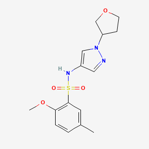 2-methoxy-5-methyl-N-(1-(tetrahydrofuran-3-yl)-1H-pyrazol-4-yl)benzenesulfonamide