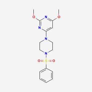 2,4-Dimethoxy-6-(4-(phenylsulfonyl)piperazin-1-yl)pyrimidine
