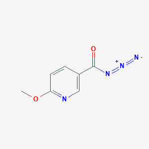 molecular formula C7H6N4O2 B2360358 6-甲氧基吡啶-3-羰基叠氮化物 CAS No. 2305252-29-1