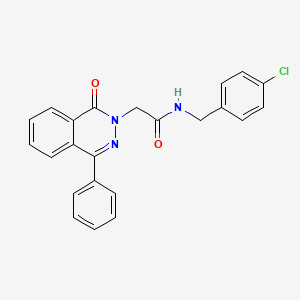 molecular formula C23H18ClN3O2 B2360367 N-(4-chlorobenzyl)-2-[1-oxo-4-phenyl-2(1H)-phthalazinyl]acetamide CAS No. 866153-80-2