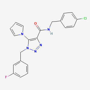 N-(4-chlorobenzyl)-1-(3-fluorobenzyl)-5-(1H-pyrrol-1-yl)-1H-1,2,3-triazole-4-carboxamide