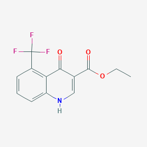 molecular formula C13H10F3NO3 B2360377 ethyl 4-oxo-5-(trifluoromethyl)-1H-quinoline-3-carboxylate CAS No. 1159590-65-4