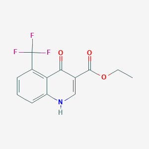 molecular formula C13H10F3NO3 B2360377 Ethyl 4-oxo-5-(trifluoromethyl)-1,4-dihydroquinoline-3-carboxylate CAS No. 1159590-65-4