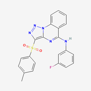 molecular formula C22H16FN5O2S B2360380 N-(3-fluorophenyl)-3-[(4-methylphenyl)sulfonyl][1,2,3]triazolo[1,5-a]quinazolin-5-amine CAS No. 904576-10-9