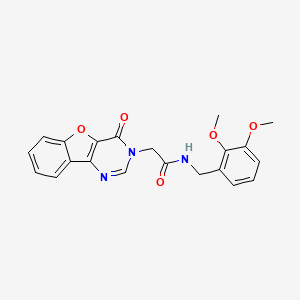molecular formula C21H19N3O5 B2360390 Ethyl 4-({[1-(7-oxo-6,7-dihydro[1,3]thiazolo[4,5-d]pyrimidin-2-yl)piperidin-4-yl]carbonyl}amino)piperidine-1-carboxylate CAS No. 1207040-84-3
