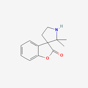 molecular formula C13H15NO2 B2360391 2',2'-Dimethyl-2H-spiro[benzofuran-3,3'-pyrrolidin]-2-one CAS No. 1956356-39-0