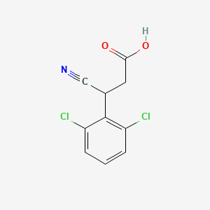 molecular formula C10H7Cl2NO2 B2360392 3-(2,6-二氯苯基)-3-氰基丙酸 CAS No. 1447606-34-9