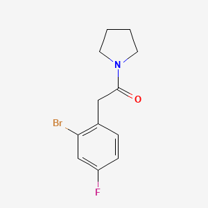 molecular formula C12H13BrFNO B2360394 2-(2-Bromo-4-fluorophenyl)-1-pyrrolidin-1-ylethanone CAS No. 951774-92-8