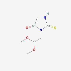 molecular formula C7H12N2O3S B2360404 3-(2,2-二甲氧基乙基)-2-硫代亚氨基咪唑烷-4-酮 CAS No. 477889-52-4