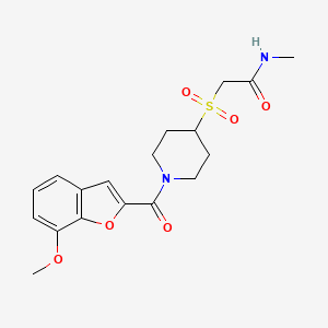 2-((1-(7-methoxybenzofuran-2-carbonyl)piperidin-4-yl)sulfonyl)-N-methylacetamide