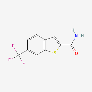 molecular formula C10H6F3NOS B2360418 6-(Trifluorométhyl)benzothiophène-2-carboxamide CAS No. 2375008-67-4