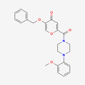 5-(benzyloxy)-2-(4-(2-methoxyphenyl)piperazine-1-carbonyl)-4H-pyran-4-one
