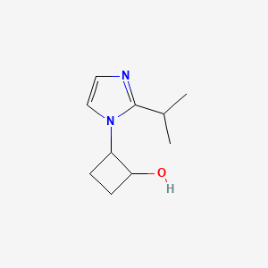 molecular formula C10H16N2O B2360436 2-[2-(propan-2-yl)-1H-imidazol-1-yl]cyclobutan-1-ol CAS No. 2143278-10-6