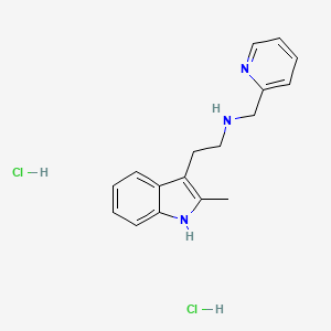 molecular formula C17H21Cl2N3 B2360440 [2-(2-甲基-1H-吲哚-3-基)乙基](吡啶-2-基甲基)胺二盐酸盐 CAS No. 1049786-08-4