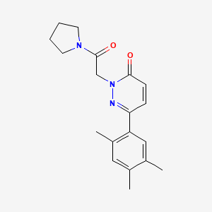 2-(2-Oxo-2-pyrrolidin-1-ylethyl)-6-(2,4,5-trimethylphenyl)pyridazin-3-one