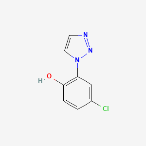 molecular formula C8H6ClN3O B2360446 4-chloro-2-(1H-1,2,3-triazol-1-yl)phenol CAS No. 160921-55-1