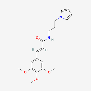 molecular formula C19H24N2O4 B2360447 (E)-N-(3-(1H-吡咯-1-基)丙基)-3-(3,4,5-三甲氧基苯基)丙烯酰胺 CAS No. 1226487-86-0