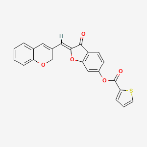 molecular formula C23H14O5S B2360456 (Z)-2-((2H-chromen-3-yl)methylene)-3-oxo-2,3-dihydrobenzofuran-6-yl thiophene-2-carboxylate CAS No. 859665-00-2