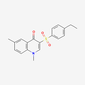 molecular formula C19H19NO3S B2360459 3-((4-乙基苯基)磺酰基)-1,6-二甲基喹啉-4(1H)-酮 CAS No. 899215-14-6
