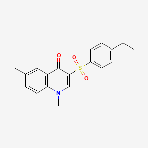 molecular formula C19H19NO3S B2360459 3-((4-etilfenil)sulfonil)-1,6-dimetilquinolin-4(1H)-ona CAS No. 899215-14-6