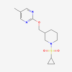 2-[(1-Cyclopropylsulfonylpiperidin-3-yl)methoxy]-5-methylpyrimidine