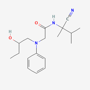 N-(1-cyano-1,2-dimethylpropyl)-2-[(2-hydroxybutyl)(phenyl)amino]acetamide