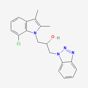 1-Benzotriazolyl-3-(7-chloro-2,3-dimethylindolyl)propan-2-ol