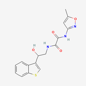 molecular formula C16H15N3O4S B2360480 N1-(2-(benzo[b]thiophén-3-yl)-2-hydroxyethyl)-N2-(5-méthylisoxazol-3-yl)oxalamide CAS No. 2034571-14-5