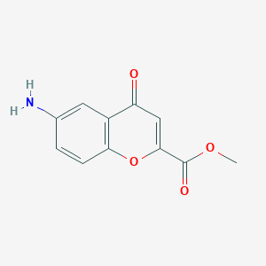 molecular formula C11H9NO4 B2360481 methyl 6-amino-4-oxo-4H-chromene-2-carboxylate CAS No. 128852-81-3