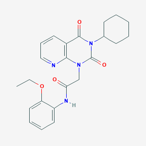 molecular formula C23H26N4O4 B2360485 2-{3-cyclohexyl-2,4-dioxo-1H,2H,3H,4H-pyrido[2,3-d]pyrimidin-1-yl}-N-(2-ethoxyphenyl)acetamide CAS No. 902922-59-2