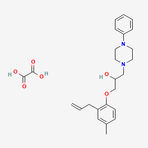 molecular formula C25H32N2O6 B2360487 1-(2-Allyl-4-methylphenoxy)-3-(4-phenylpiperazin-1-yl)propan-2-ol oxalate CAS No. 1216546-09-6