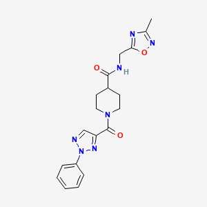 N-((3-methyl-1,2,4-oxadiazol-5-yl)methyl)-1-(2-phenyl-2H-1,2,3-triazole-4-carbonyl)piperidine-4-carboxamide
