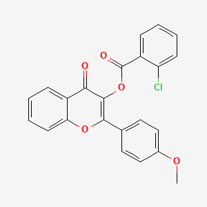 2-(4-methoxyphenyl)-4-oxo-4H-chromen-3-yl 2-chlorobenzenecarboxylate