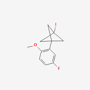 molecular formula C12H12FIO B2360506 1-(5-Fluoro-2-methoxyphenyl)-3-iodobicyclo[1.1.1]pentane CAS No. 2287333-51-9