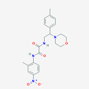 molecular formula C22H26N4O5 B2360507 N1-(2-甲基-4-硝基苯基)-N2-(2-吗啉基-2-(对甲苯基)乙基)草酰胺 CAS No. 920196-79-8