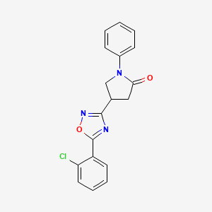 4-[5-(2-Chlorophenyl)-1,2,4-oxadiazol-3-yl]-1-phenylpyrrolidin-2-one