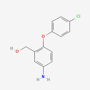 molecular formula C13H12ClNO2 B2360514 [5-Amino-2-(4-chlorophenoxy)phenyl]methanol CAS No. 924869-26-1