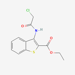 molecular formula C13H12ClNO3S B2360520 Ethyl 3-[(chloroacetyl)amino]-1-benzothiophene-2-carboxylate CAS No. 901663-23-8