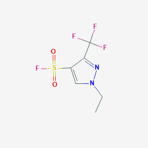 molecular formula C6H6F4N2O2S B2360522 1-Ethyl-3-(trifluoromethyl)pyrazole-4-sulfonyl fluoride CAS No. 2137812-39-4