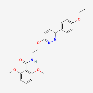 molecular formula C23H25N3O5 B2360525 N-(2-((6-(4-ethoxyphenyl)pyridazin-3-yl)oxy)ethyl)-2,6-dimethoxybenzamide CAS No. 920158-18-5