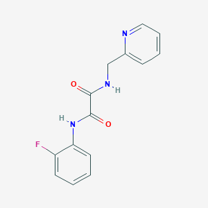 molecular formula C14H12FN3O2 B2360526 N-(2-氟苯基)-N'-吡啶-2-基甲基草酰胺 CAS No. 351897-95-5