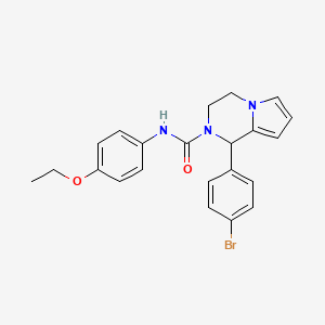 molecular formula C22H22BrN3O2 B2360532 1-(4-bromophenyl)-N-(4-ethoxyphenyl)-3,4-dihydropyrrolo[1,2-a]pyrazine-2(1H)-carboxamide CAS No. 899750-13-1
