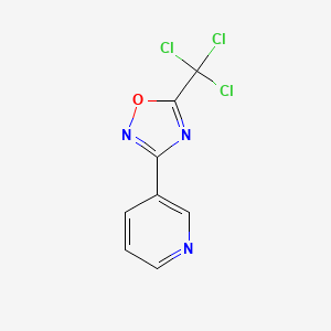 molecular formula C8H4Cl3N3O B2360537 3-(Pyridin-3-YL)-5-(trichloromethyl)-1,2,4-oxadiazole CAS No. 49773-09-3
